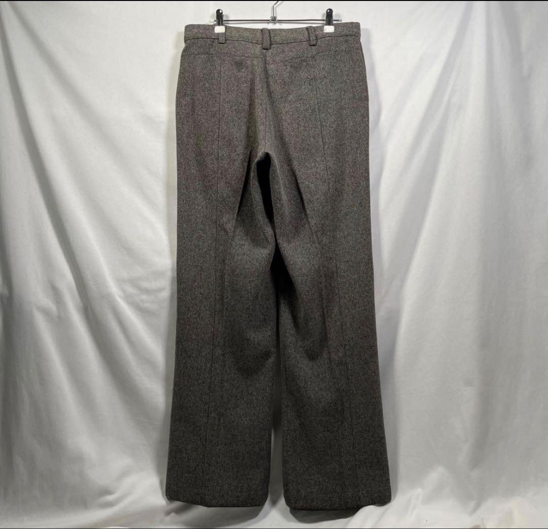 【00s EMPORIO ARMANI】ノータックスラックス　ごま塩　ストレート