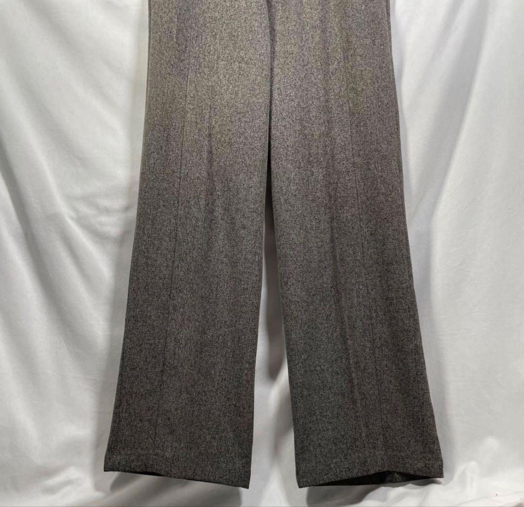 【00s EMPORIO ARMANI】ノータックスラックス　ごま塩　ストレート