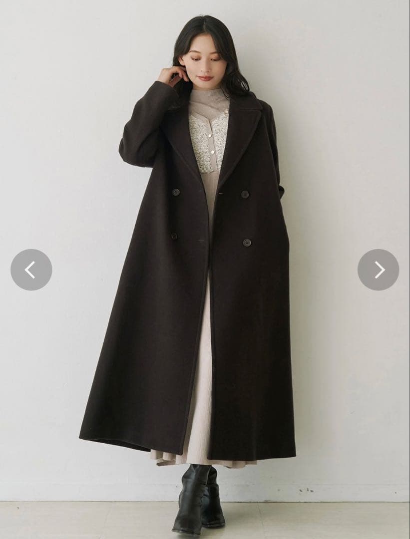 MERCURYDUO マーキュリーデュオ ウールチェスターコートダークブラウン