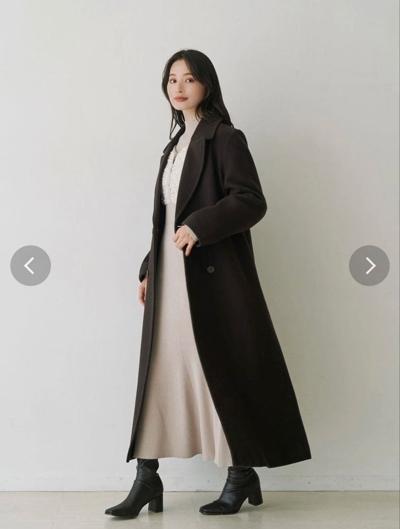 MERCURYDUO マーキュリーデュオ ウールチェスターコートダークブラウン