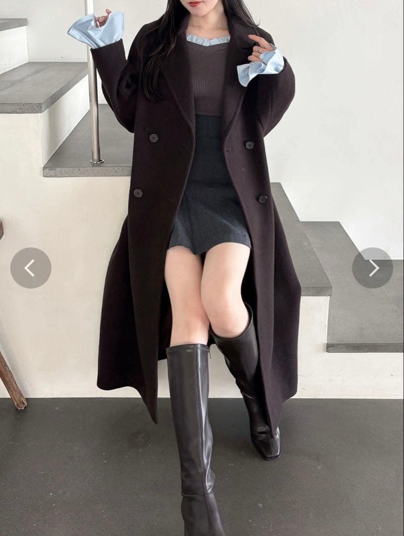 MERCURYDUO マーキュリーデュオ ウールチェスターコートダークブラウン