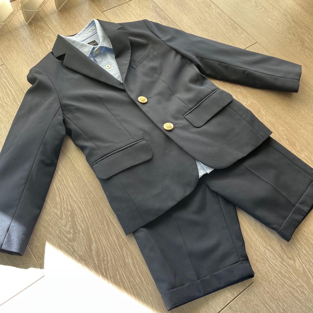 【美品】120cm スーツ ジャケット 子供 男の子 卒園式 入学式 セレモニー
