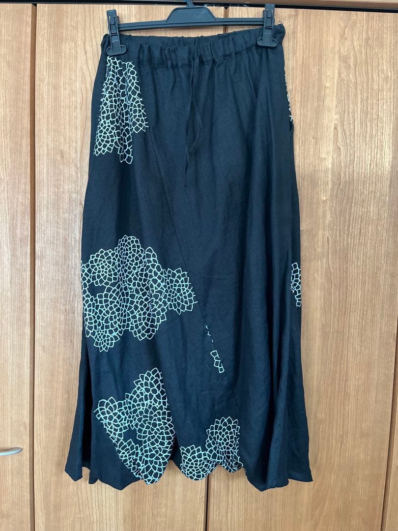 SOU・SOU 麻　富士　濡羽色×雲間に菊