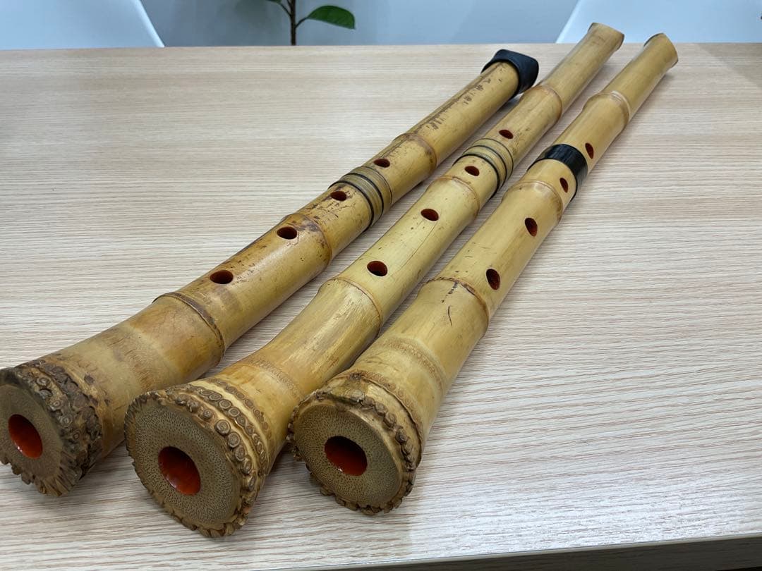 【俊洞作】尺八 竹製 3本まとめて 和楽器