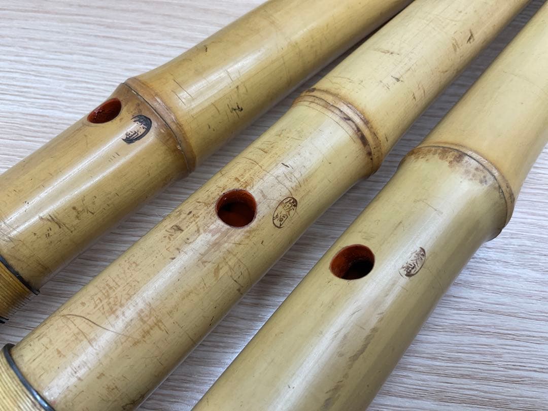 【俊洞作】尺八 竹製 3本まとめて 和楽器