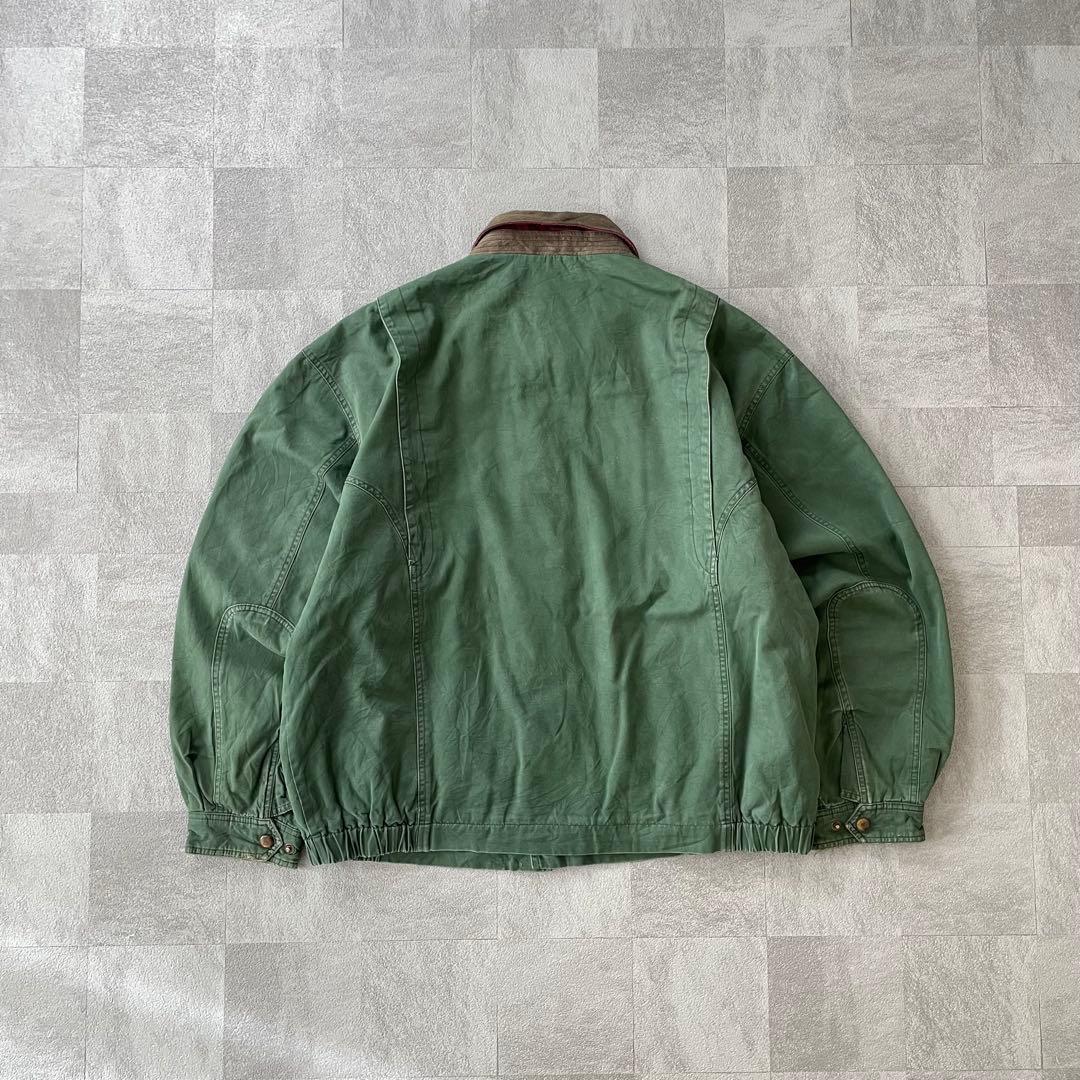 90s LANDS’END Leather Collar Hunting XL