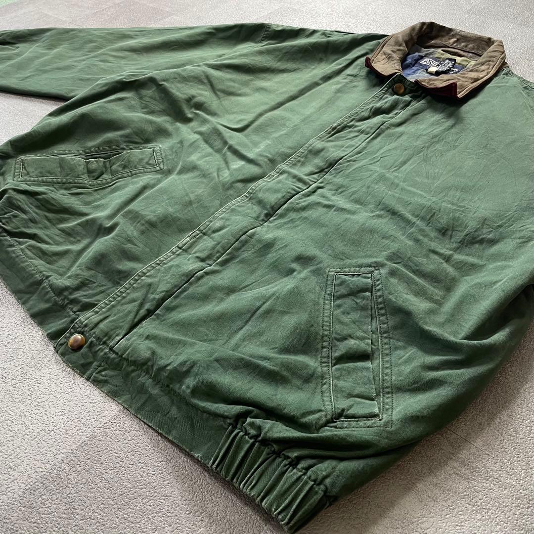 90s LANDS’END Leather Collar Hunting XL