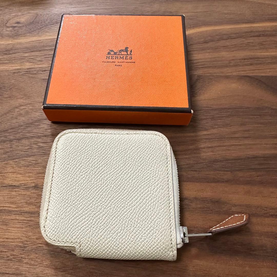 エルメス アザップコンパクトミニ シルクイン 財布 箱付き A刻印