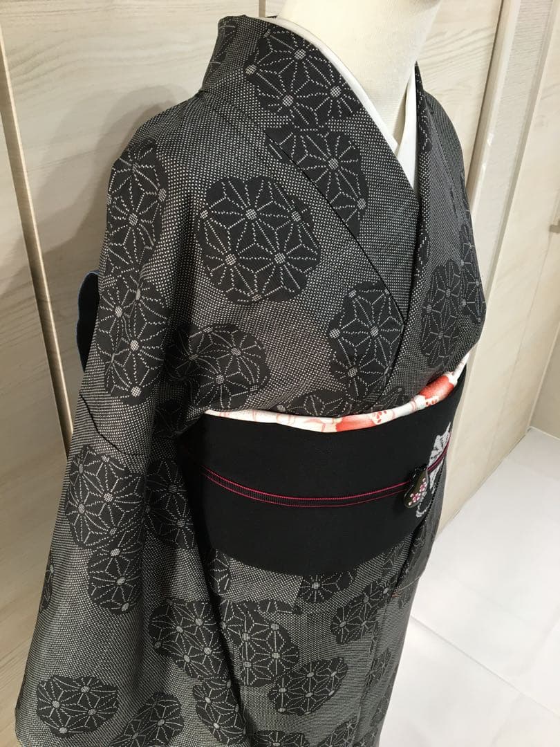 ご成約　２点おまとめ　洒落た大人の【本場大島紬】一元式　正絹　逸品❗️裄長め