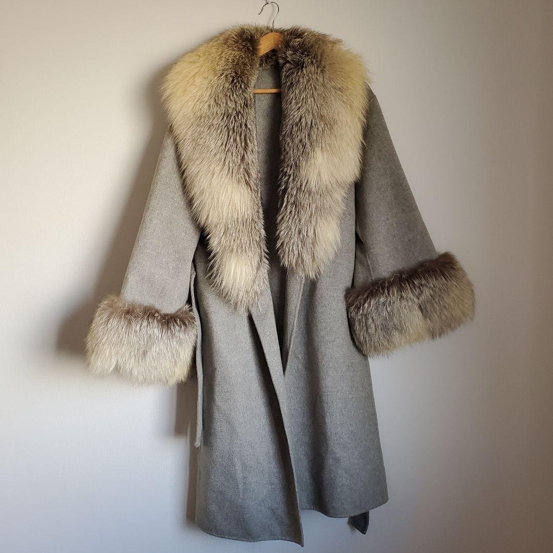 ジャケット・アウター archive grunge fox fur coat cashmere y2k