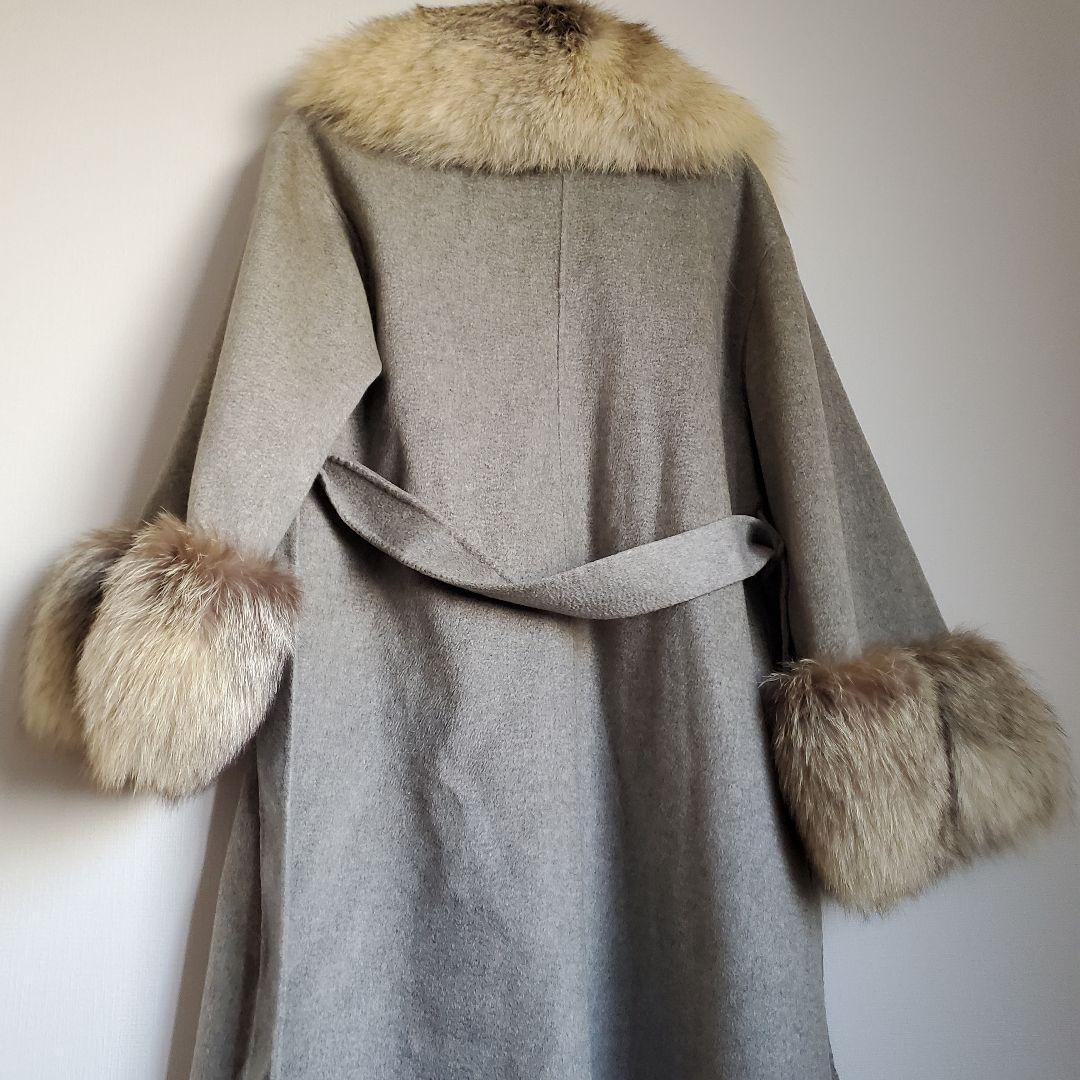 ジャケット・アウター archive grunge fox fur coat cashmere y2k