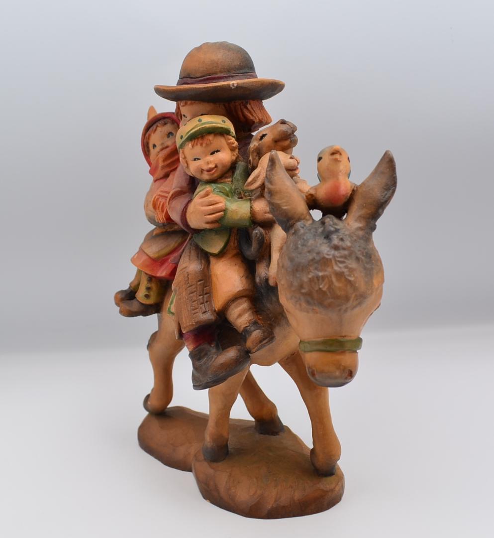 雨の中を走る　ANRI　サラケイ　木彫り人形　イタリア　高さ26ｃｍ　レア