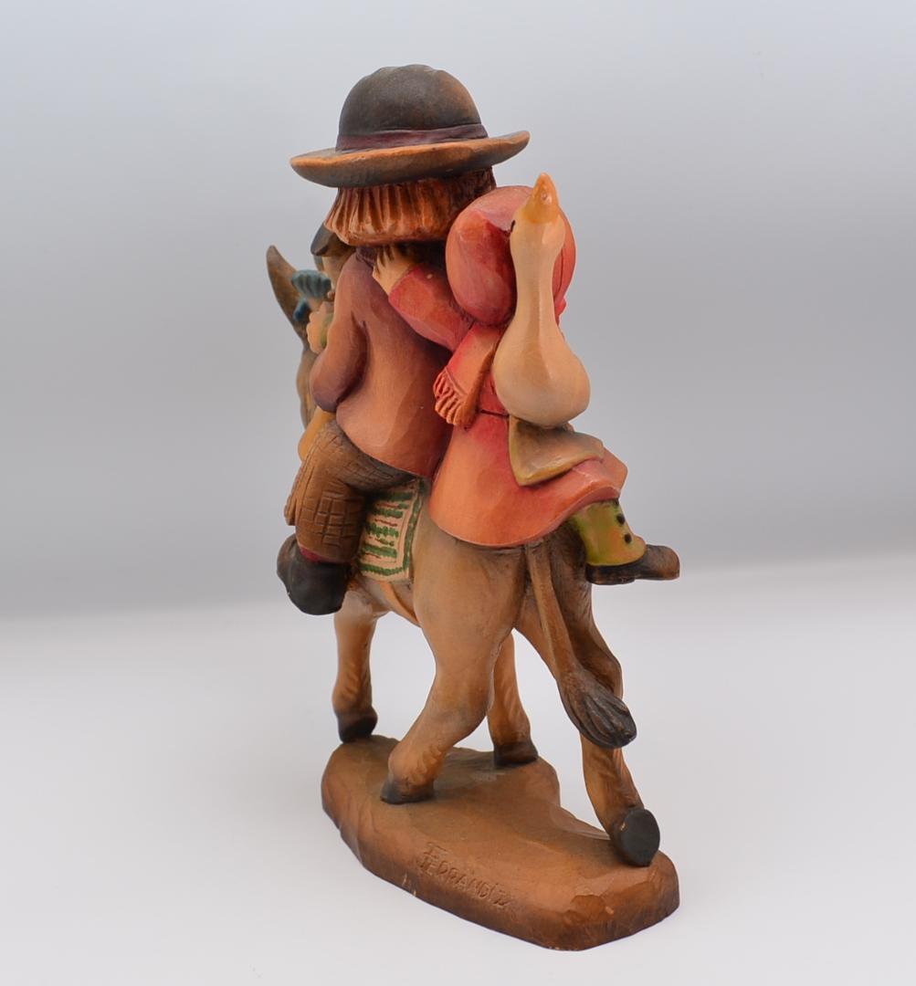 雨の中を走る　ANRI　サラケイ　木彫り人形　イタリア　高さ26ｃｍ　レア