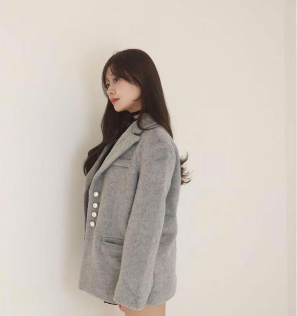 pellsiana シャギージャケット グレー