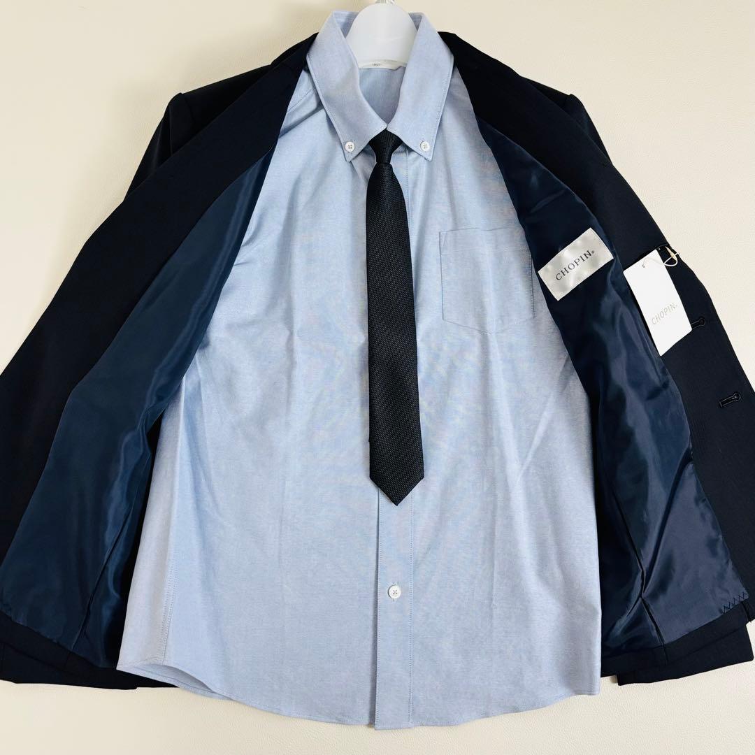 2627【新品タグ付】ショパン 150cm フォーマル 5点+1セット ネイビー