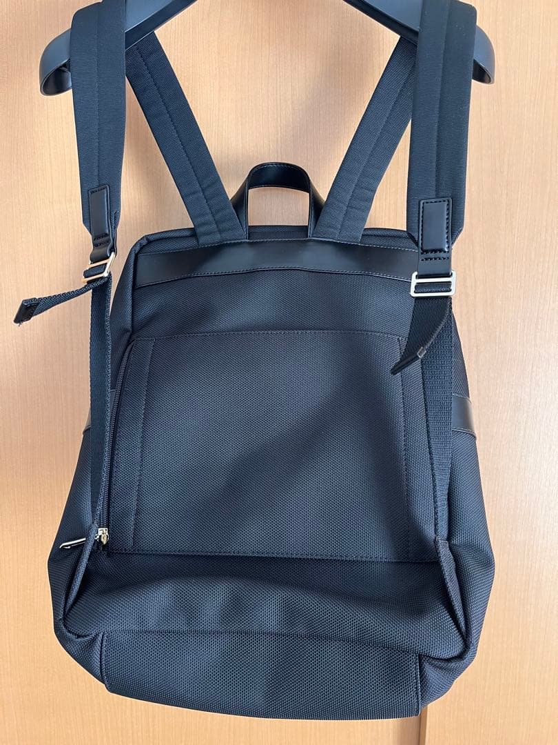 ポールスミス　ブラック本革＆ナイロンリュック