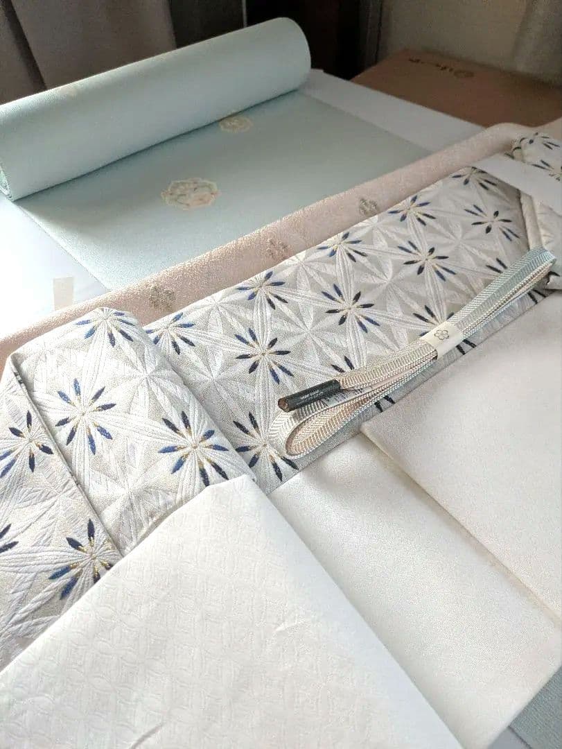 正絹西陣織七宝藤本仁9寸名古屋帯お仕立て上がり