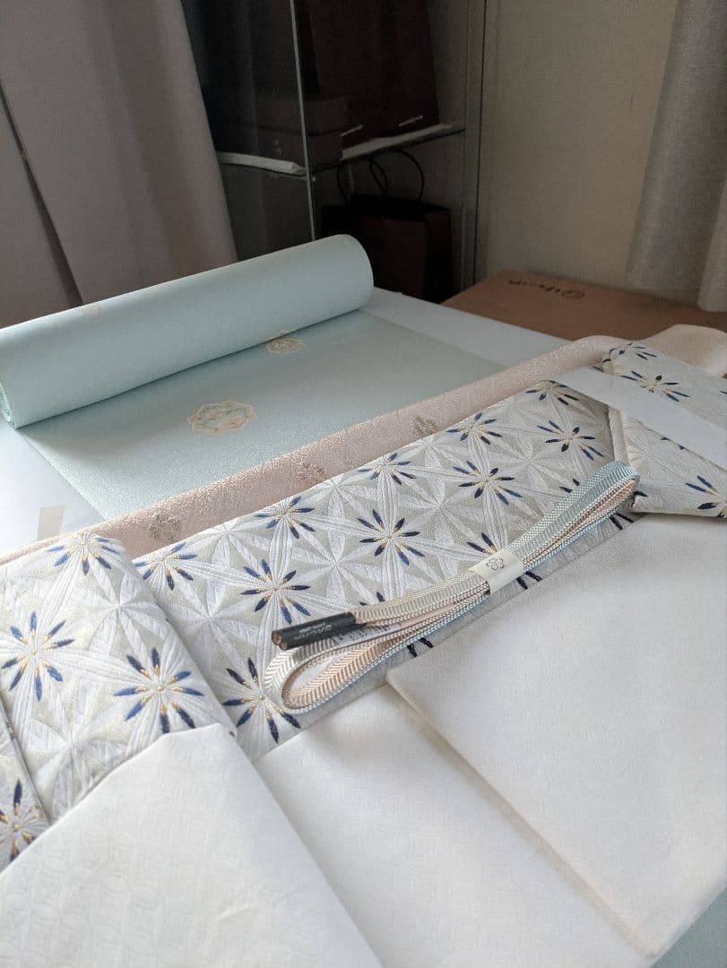 正絹西陣織七宝藤本仁9寸名古屋帯お仕立て上がり