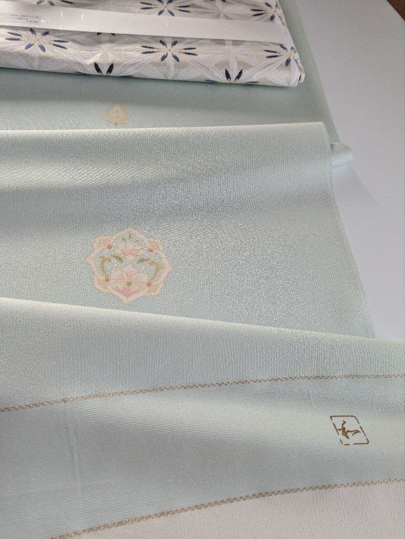 正絹西陣織七宝藤本仁9寸名古屋帯お仕立て上がり