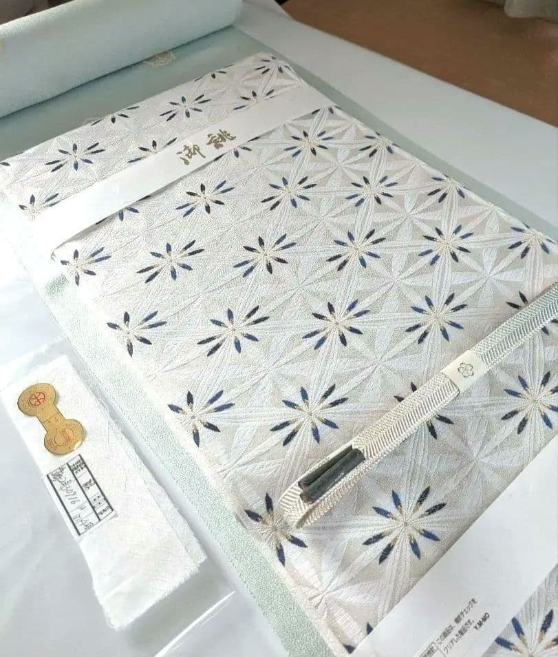 正絹西陣織七宝藤本仁9寸名古屋帯お仕立て上がり