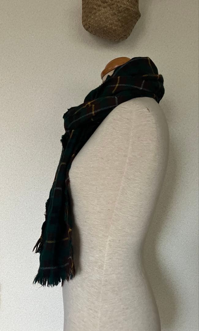 コムデギャルソン×LOCHCARRONウールチェックマフラー