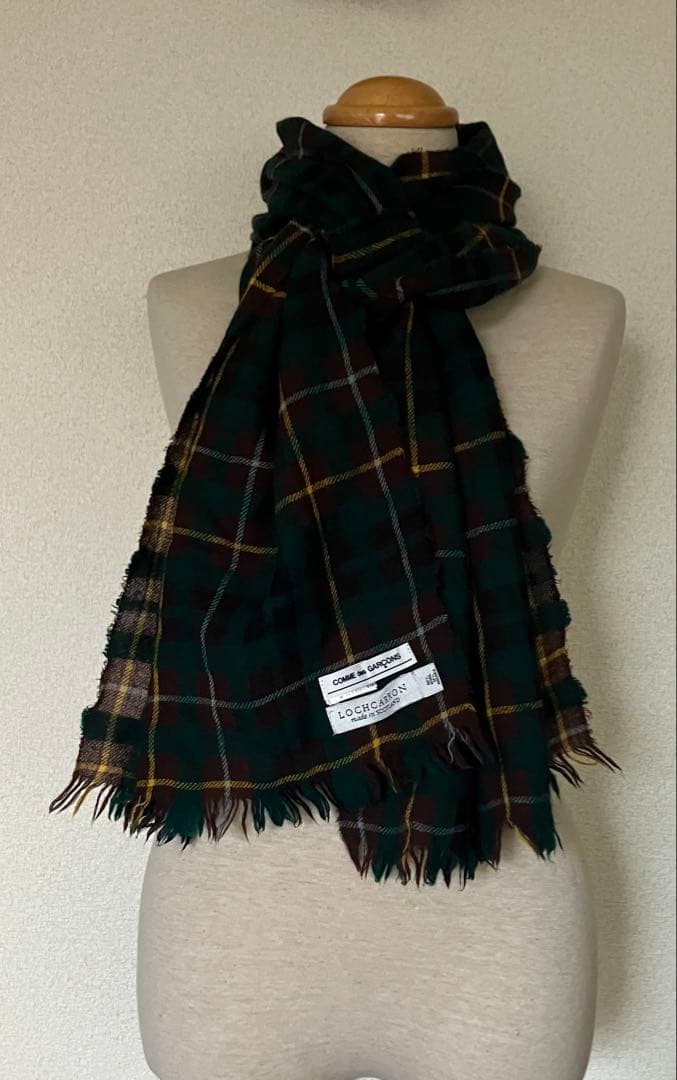 コムデギャルソン×LOCHCARRONウールチェックマフラー