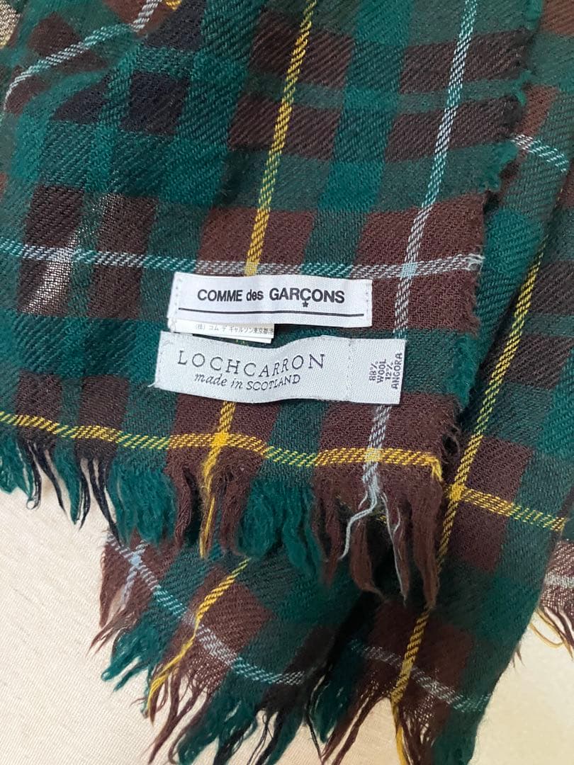 コムデギャルソン×LOCHCARRONウールチェックマフラー