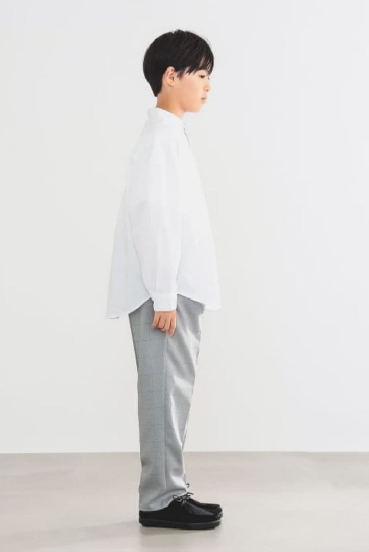 miel_cherin　グレー フォーマルスーツ ノーカラーシャツ　150