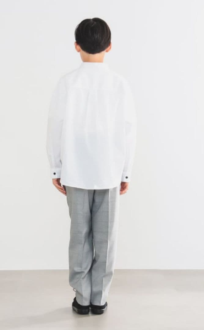 miel_cherin　グレー フォーマルスーツ ノーカラーシャツ　150