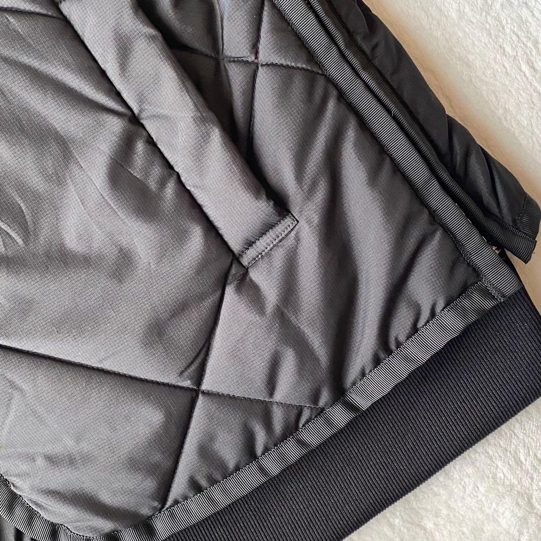 【美品】UN3D. アンスリード レイヤードキルティングブルゾン　36 ブラック