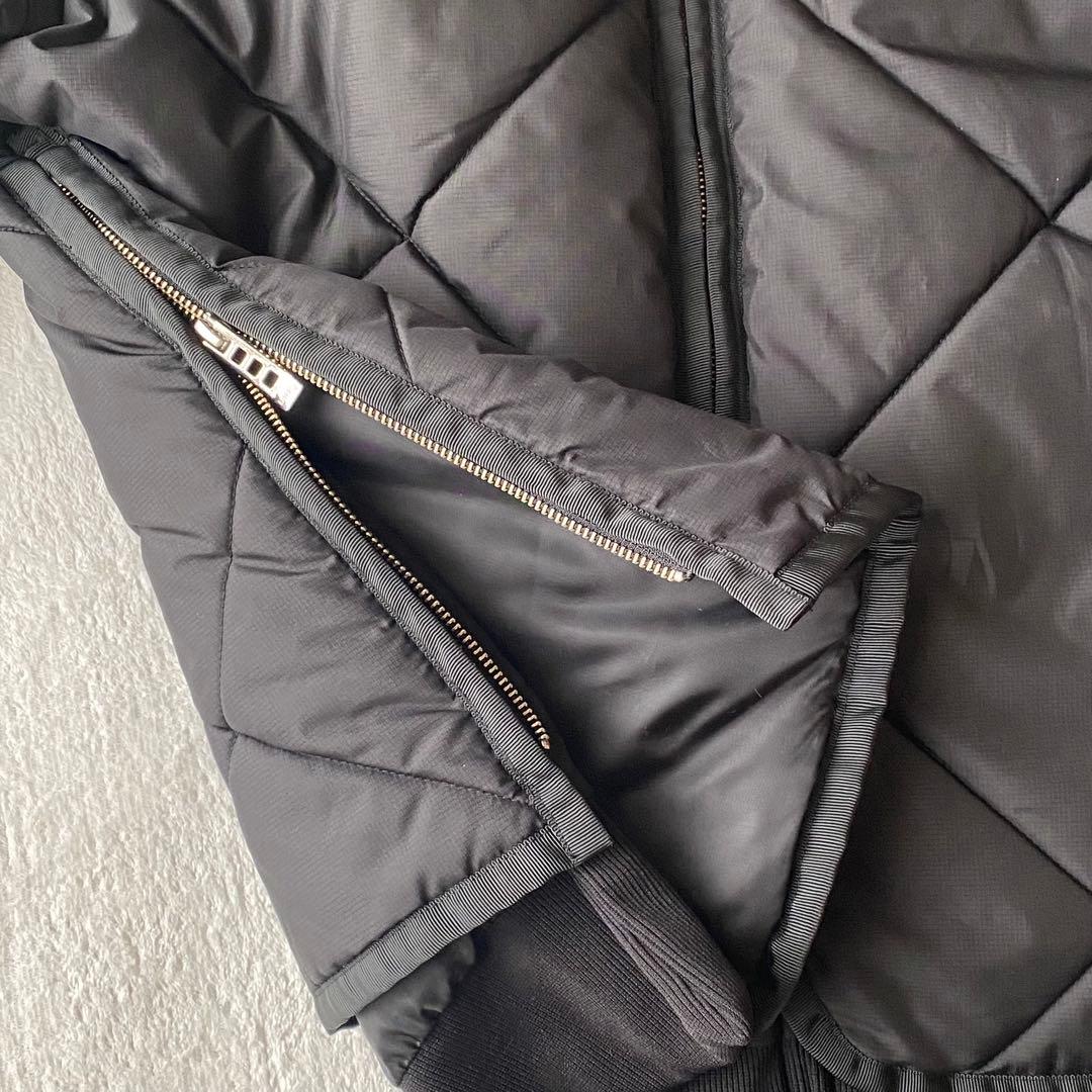 【美品】UN3D. アンスリード レイヤードキルティングブルゾン　36 ブラック