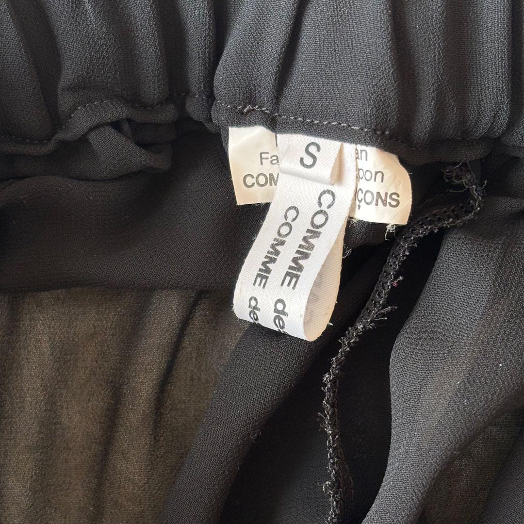 希少✨ コムデギャルソン アシンメトリー 変形 シアー パンツ S ブラック