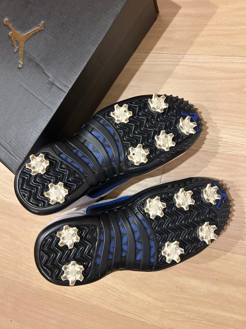 ナイキ Jordan ゴルフシューズ ホワイト/ブルー 箱付き 26.5cm 柄