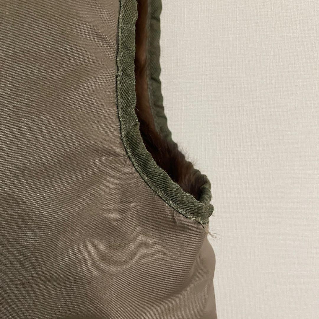 ドイツ軍　ラビットファー ライナー ベスト ミリタリー 古着 ビンテージ　ユーロ