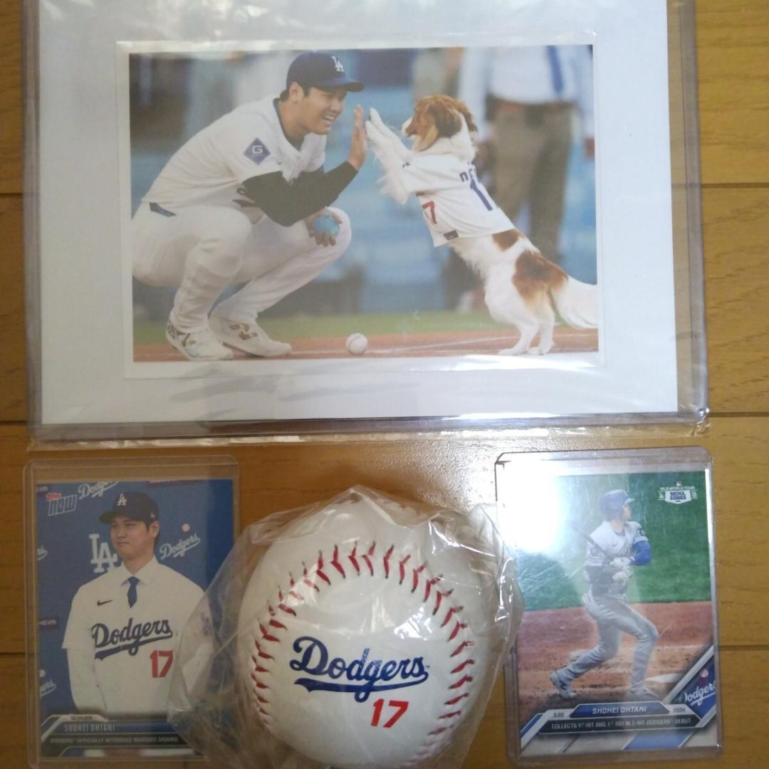 大谷翔平 MLB ドジャース 記念セット ボール＆カード＆デコピン写真他
