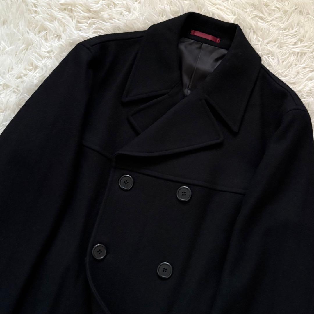 美品 Paul Smith LONDON ピーコート L ウールカシミヤ 黒