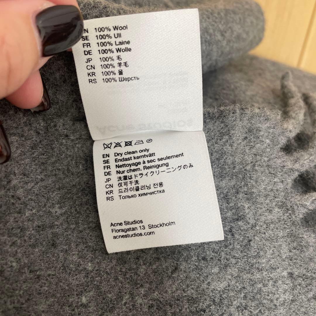 Acne Studios グレー マフラー 200×70㎝ 大判