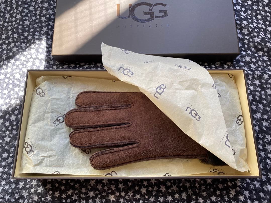 『ちびた様』UGGムートン手袋　チョコレート　M