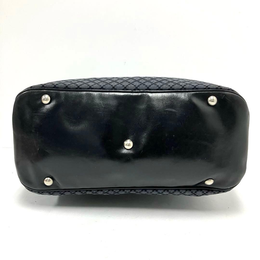 大人気☆GUCCI☆グッチ☆ボストンバッグ☆ディアマンテ☆キャンバス☆レザー☆黒