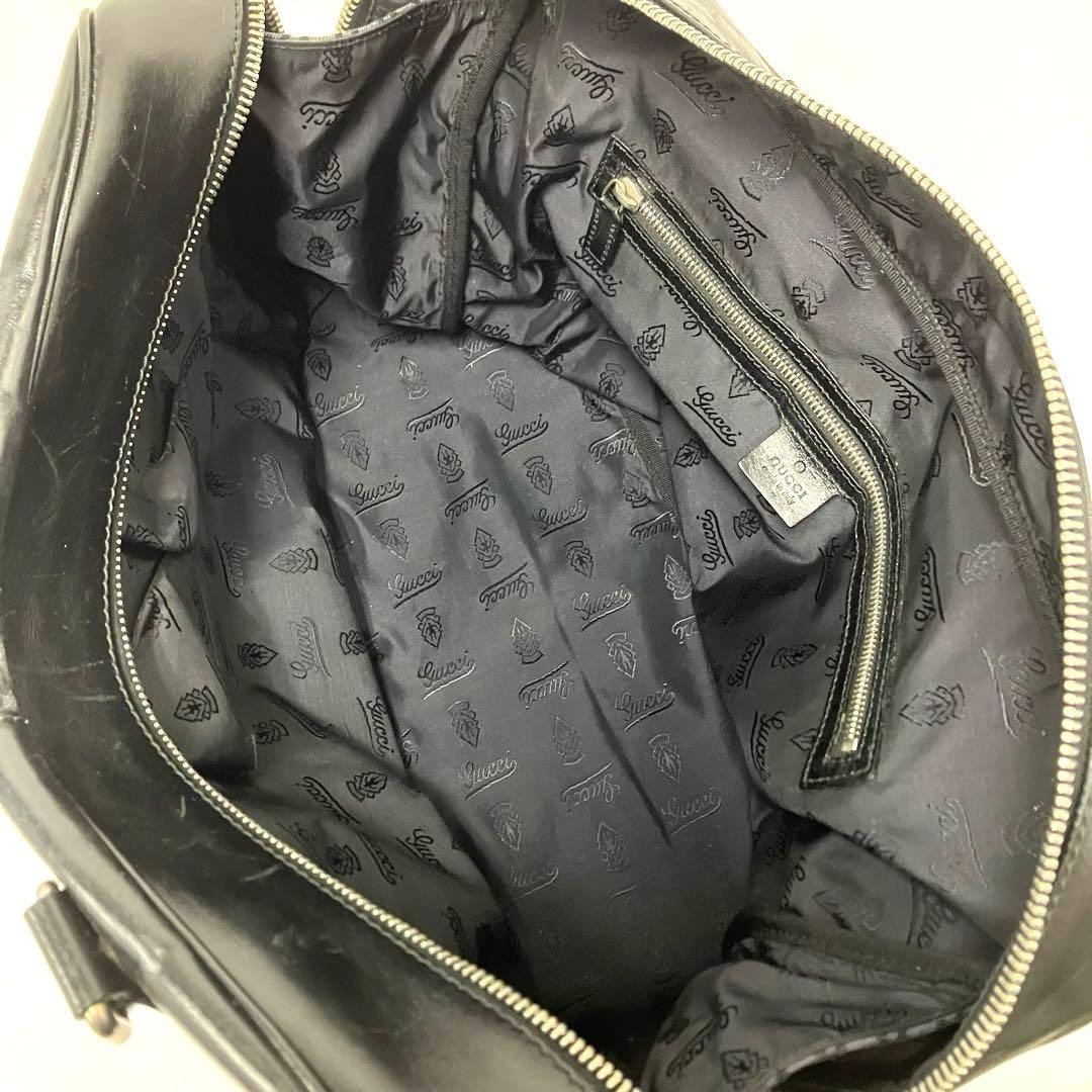 大人気☆GUCCI☆グッチ☆ボストンバッグ☆ディアマンテ☆キャンバス☆レザー☆黒