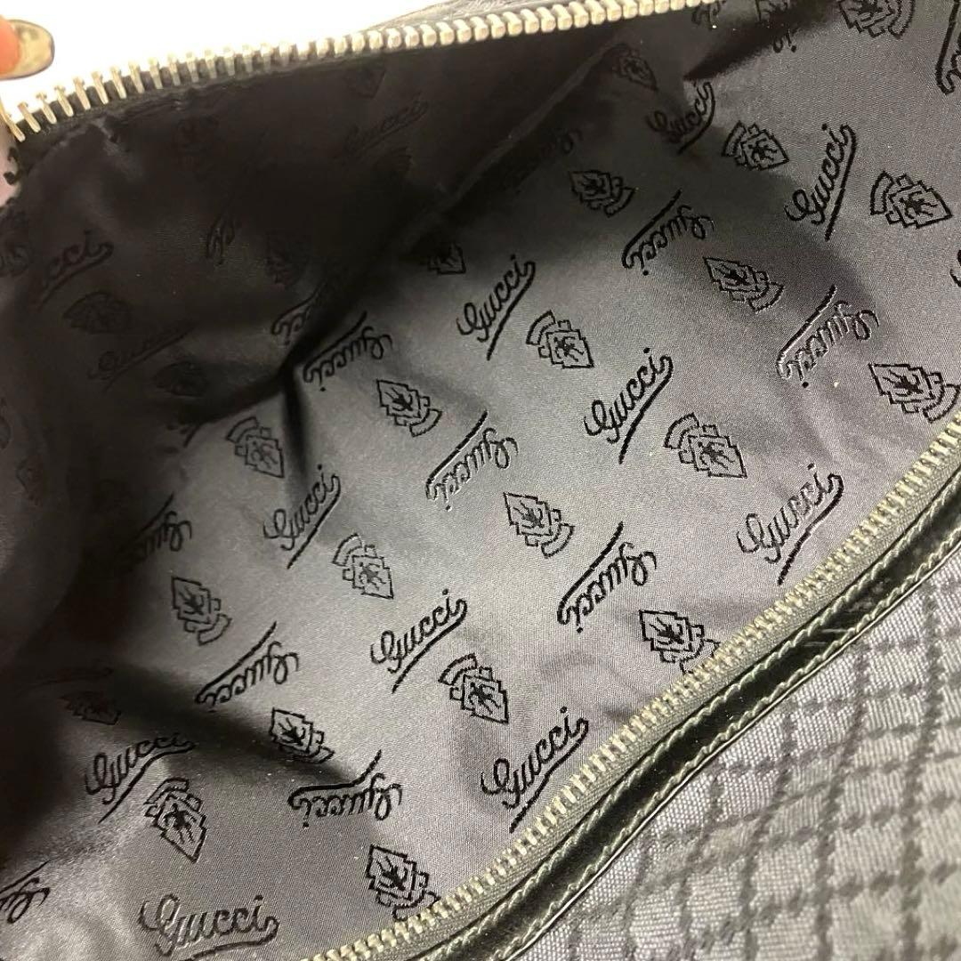 大人気☆GUCCI☆グッチ☆ボストンバッグ☆ディアマンテ☆キャンバス☆レザー☆黒