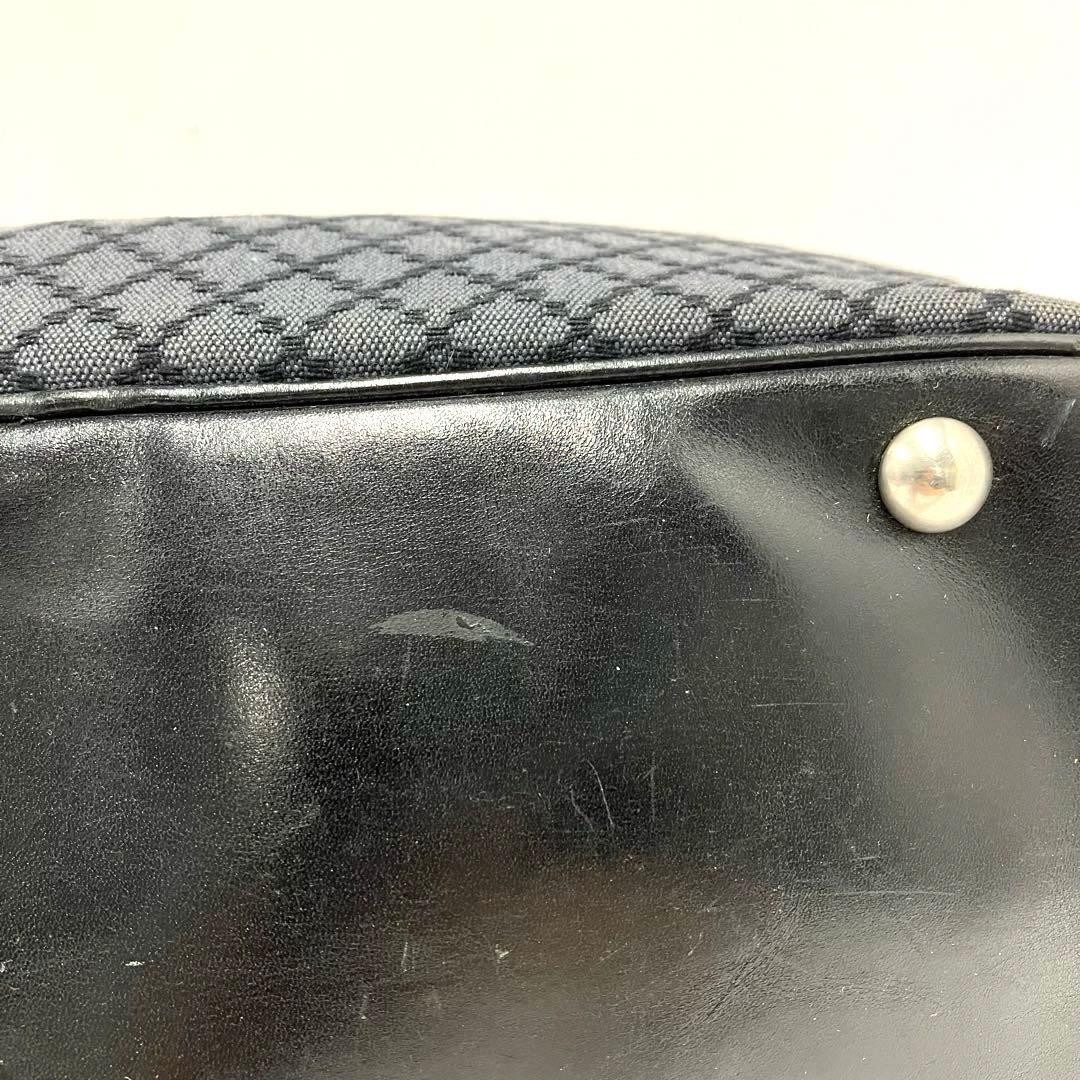 大人気☆GUCCI☆グッチ☆ボストンバッグ☆ディアマンテ☆キャンバス☆レザー☆黒