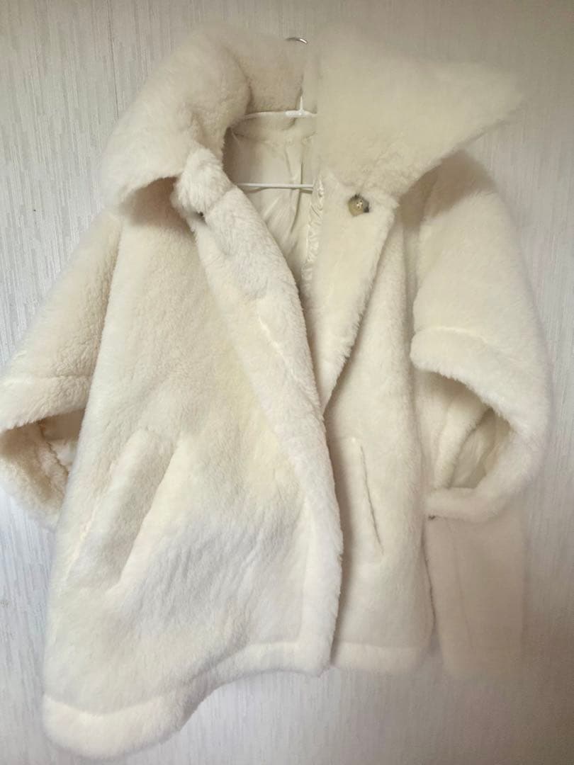 lilirena ポンチョ ボア アウター コート