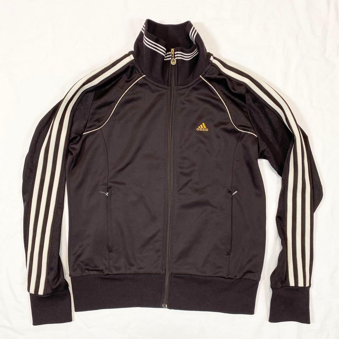 00s adidas ジャージ ブラウン 上下 セットアップ フレアパンツ 刺繍