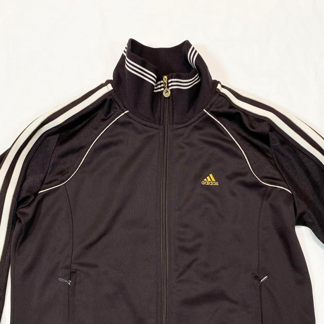 00s adidas ジャージ ブラウン 上下 セットアップ フレアパンツ 刺繍