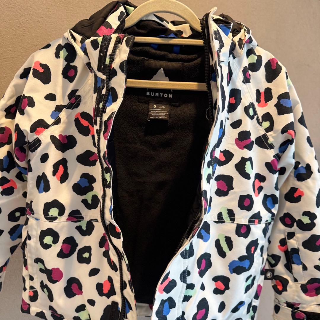 BURTON 子ども用スキーウェア ホワイトレオパード