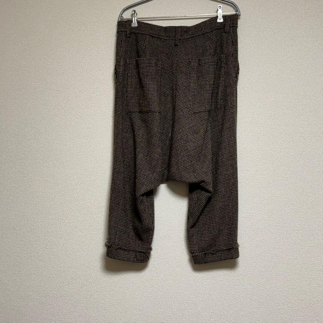 Y's チェックサルエルウールパンツ