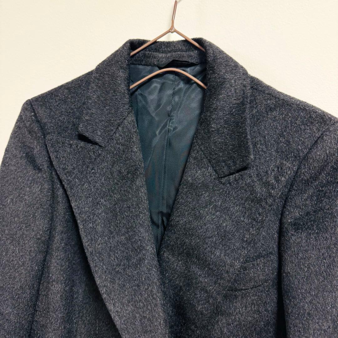 【ユナイテッドアローズ】ウールカシミヤ テーラードジャケットS 美品 金釦 黒系