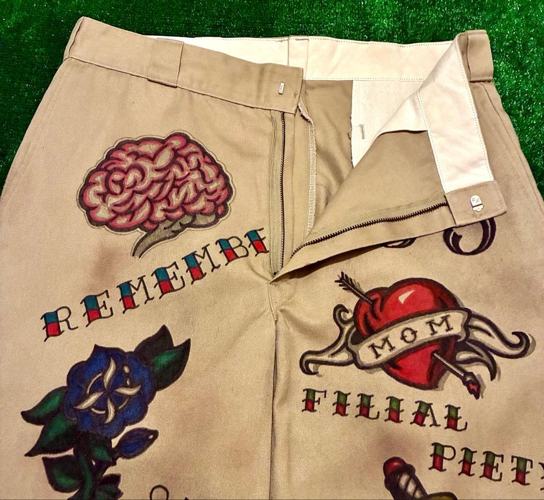 Used チノパン アメトラ タトゥー tattoo メモリアル ハンドペイント