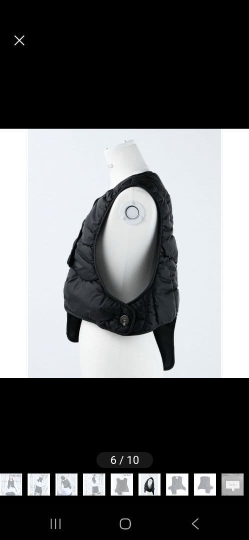 ENFÖLD ブラック キルティングベスト